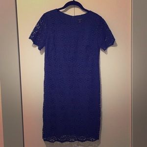 Embroidered Navy Ann Taylor Dress